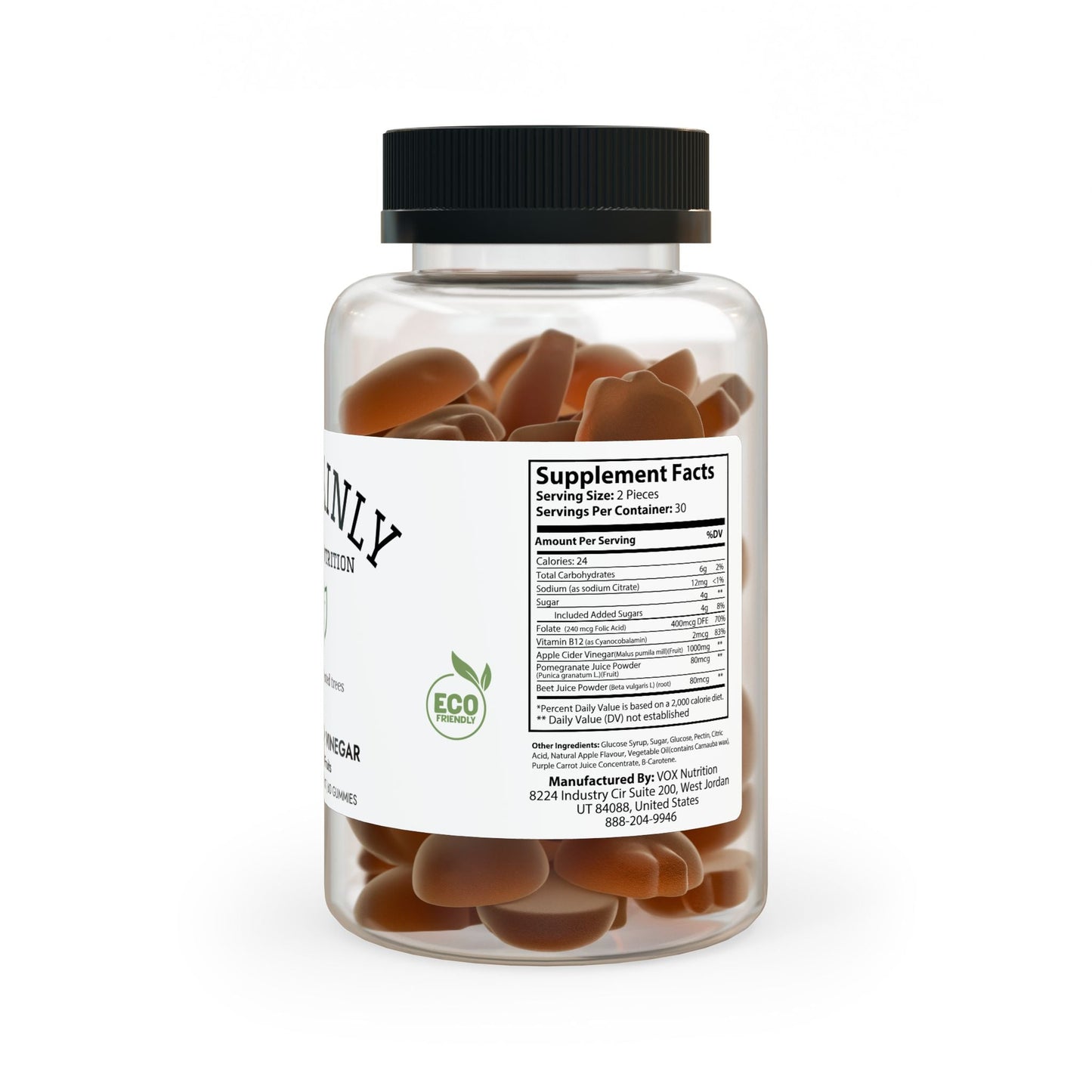 Apple Cider Vinegar Gummies (60 Gummies) - Sustainly Shop
