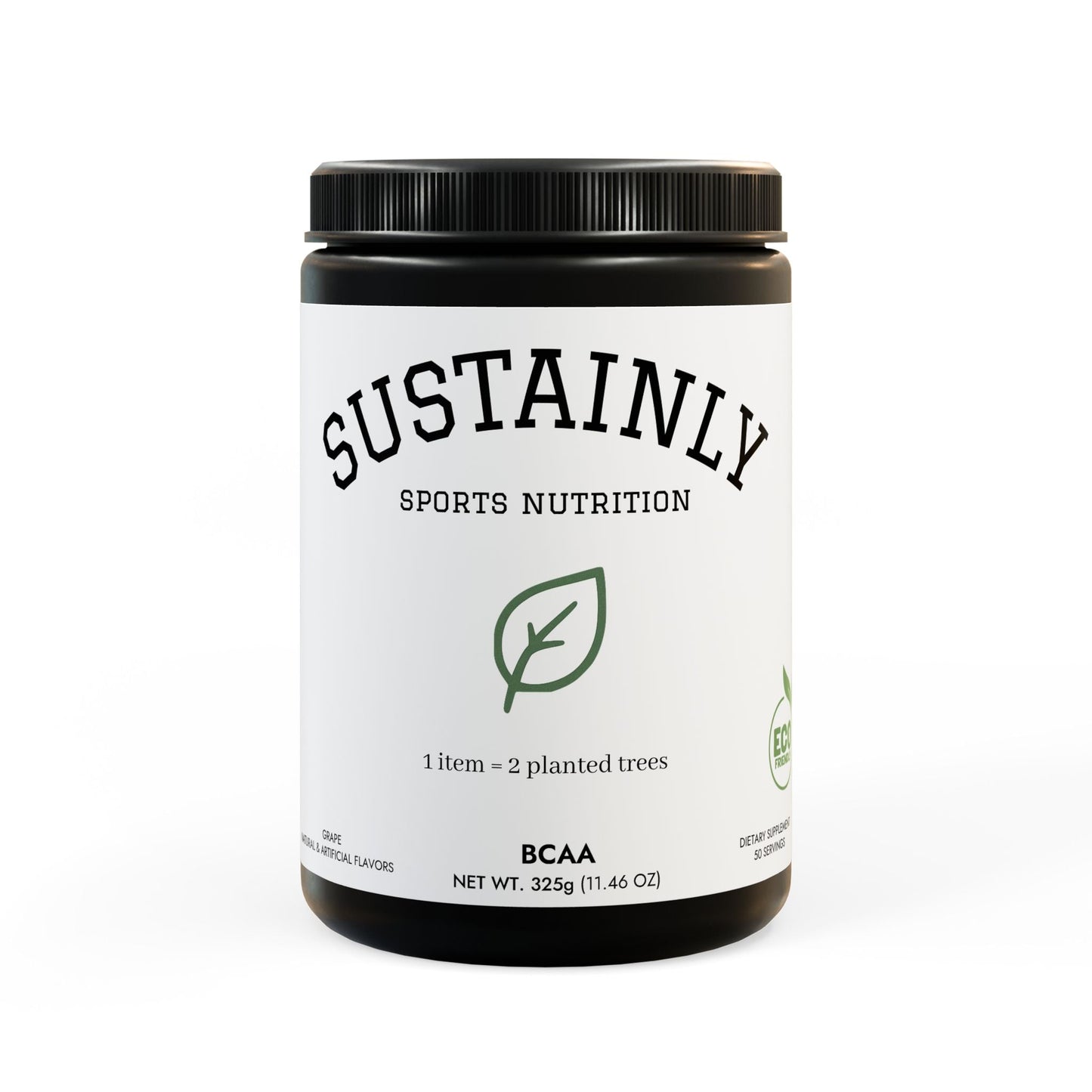 BCAA Supplement, Grape (325g, 11.46oz, 50 servings) - Sustainly Shop