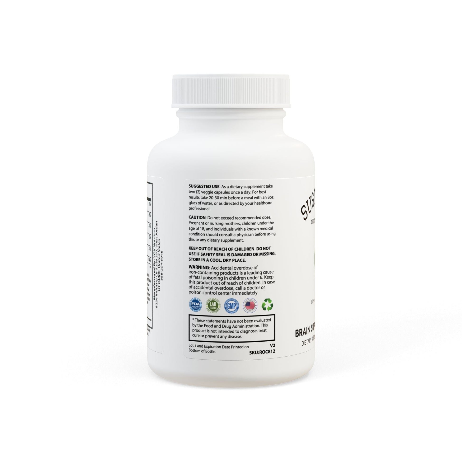 Brain Support Complex Supplement (60 Capsules) - Sustainly Shop