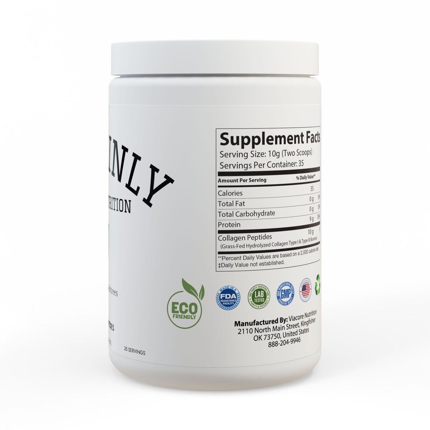 Collagen Peptides Type I & III Supplement (350g, 12.3oz) - Sustainly Shop