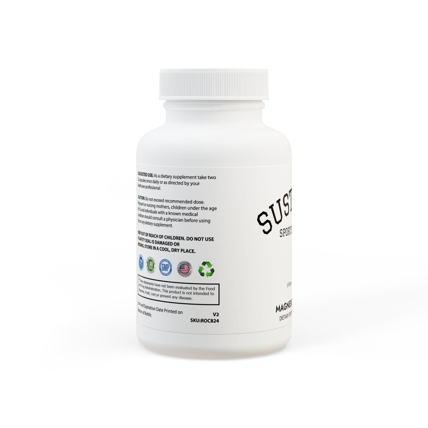 Magnesium Glycinate Supplement (60 Capsules) - Sustainly Shop