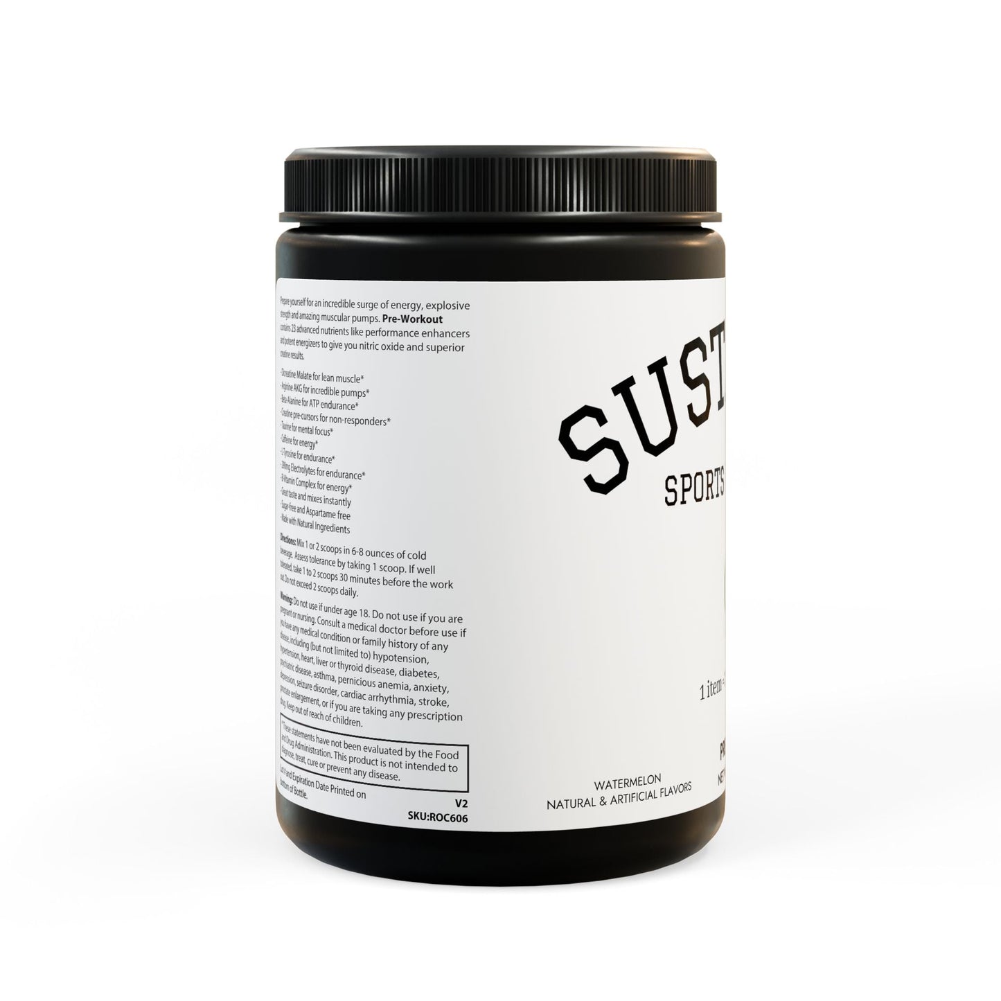 Pre - Workout Supplement, Watermelon (300g, 10.58oz) - Sustainly Shop